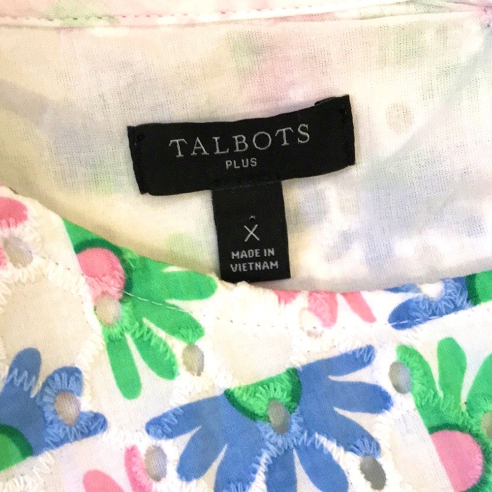 Talbots Daisy Eyelet Shell - Picture 13 of 16